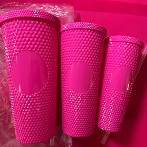 Vibrant Pink Tumbler Set